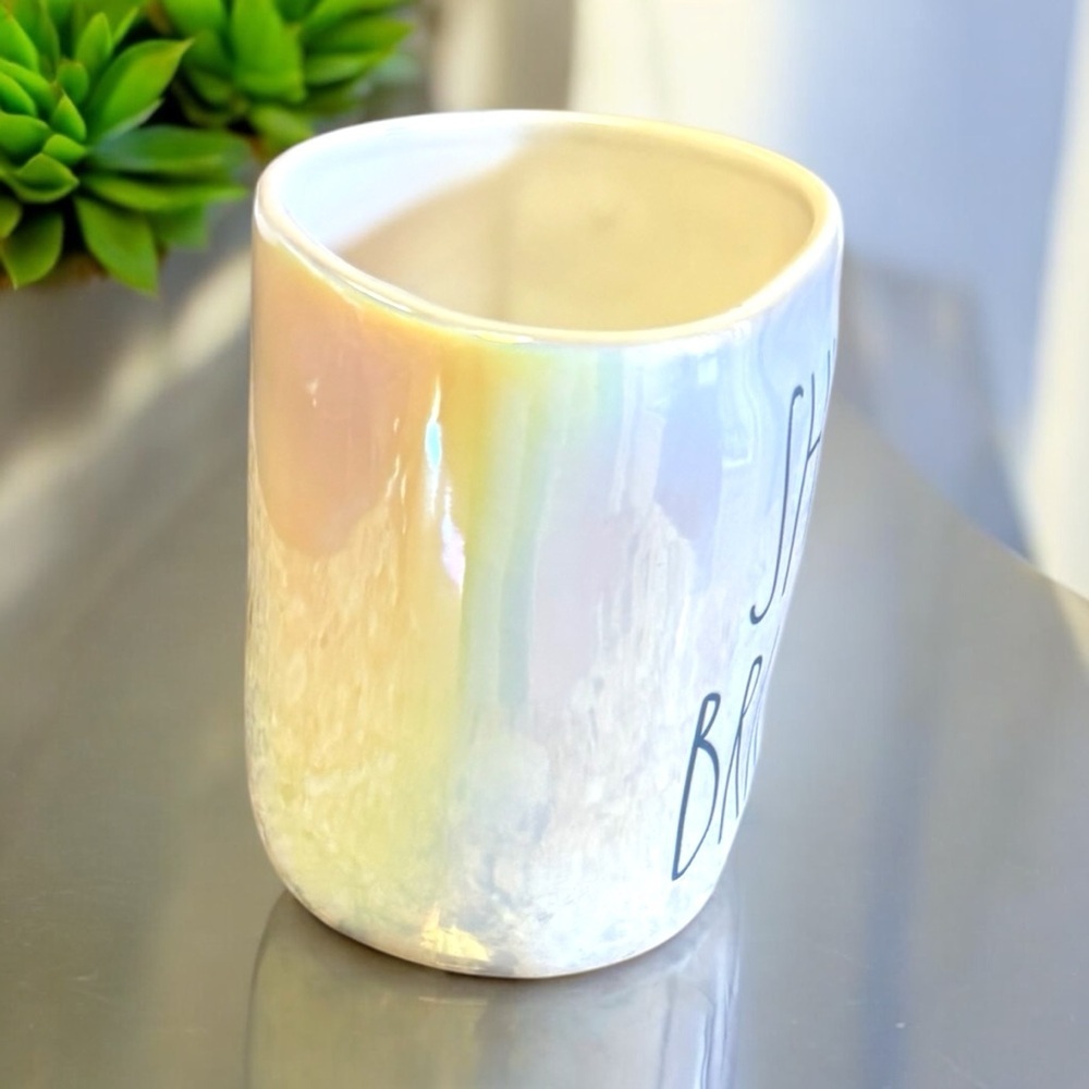 Graduation Present Idea RAE DUNN “SHINE BRIGHT” MUG Shimmering Iridescent Finish - Picture 15 of 17